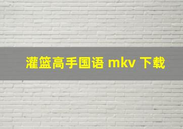 灌篮高手国语 mkv 下载